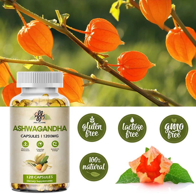 Ashwagandha 1200mg - Vegan, Non-GMO, Gluten Free, Ashwagandha Root